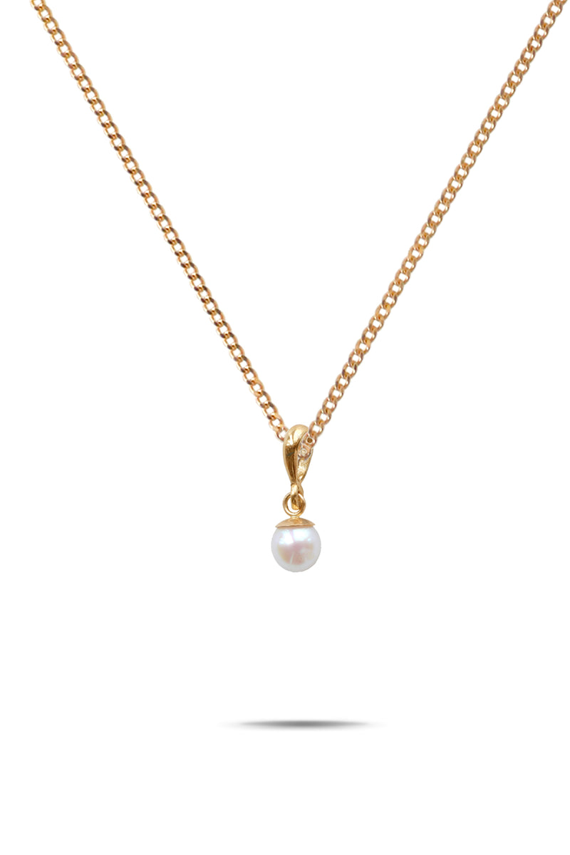 9ct Gold Simple Pearl Pendant