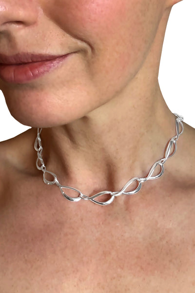 Silver Ripple Necklace – NinaBreddal