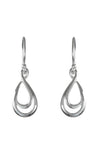 Silver Loop Drop Earrings / Nina B Jewellery