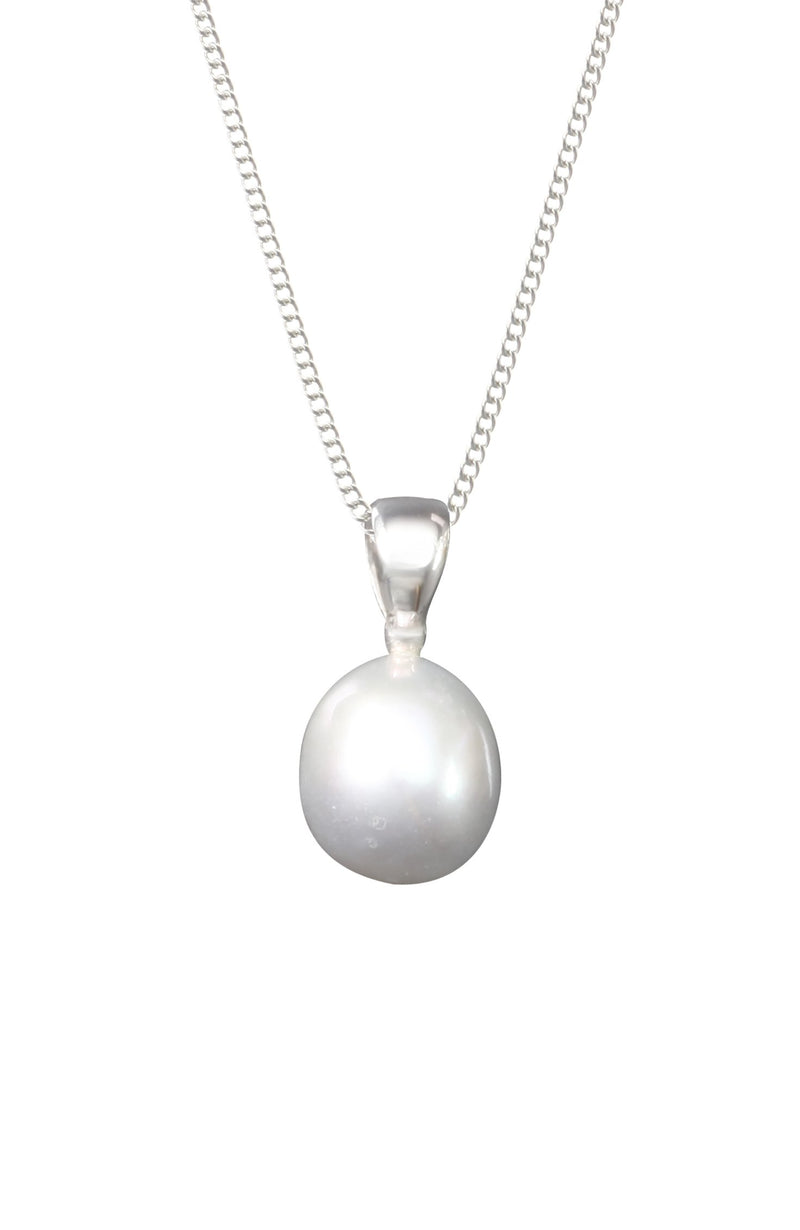 Black Freshwater Pearl Silver Pendant / Nina B Jewellery