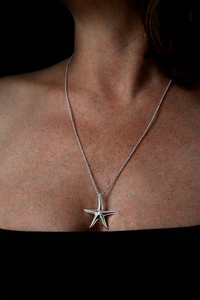 Starfish shop necklace silver