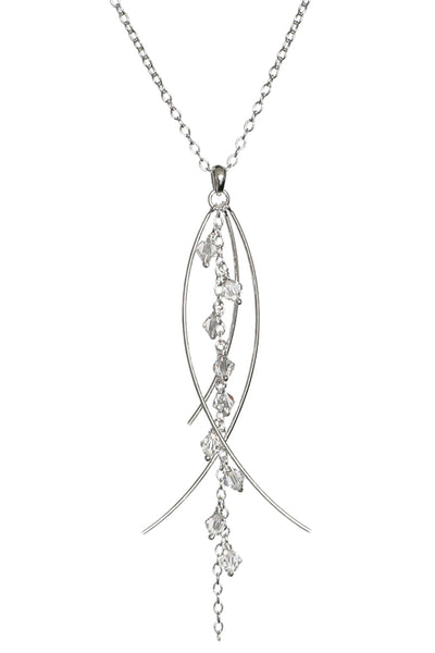 Silver Crystal Cascade Pendant – NinaBreddal