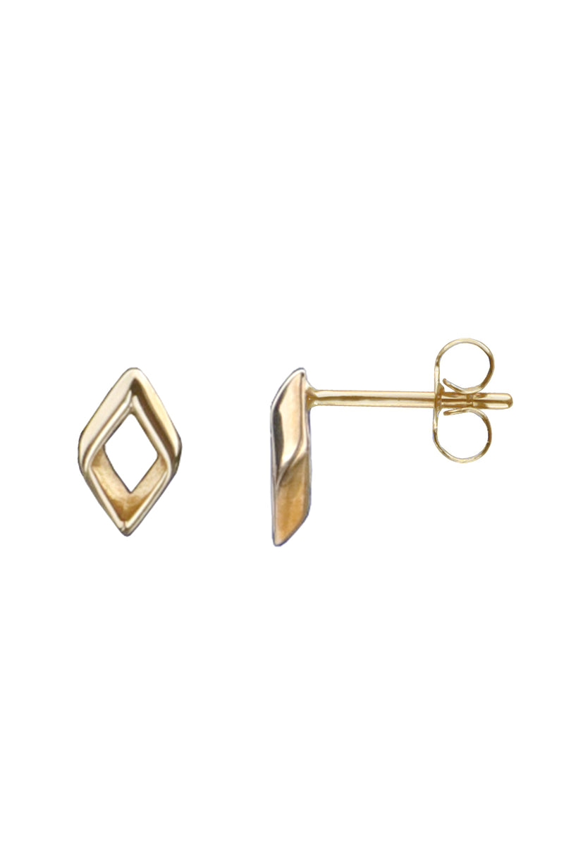 Gold Petite Rhombus Earrings