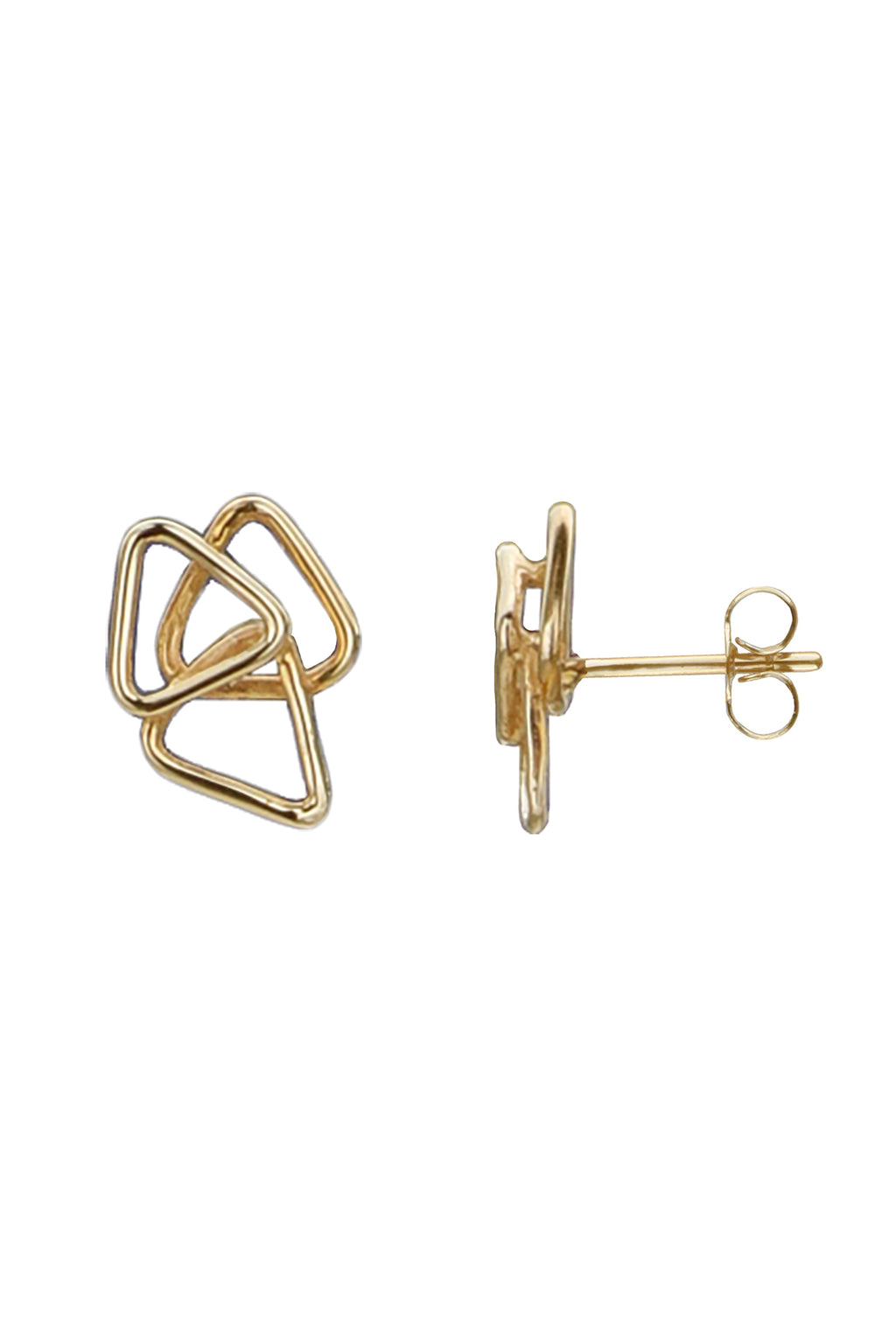 9ct Gold Earrings 3 Triangles