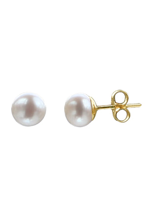 9ct Gold Earring Freshwater Button Pearls