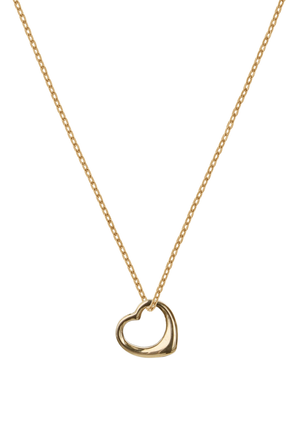 9ct Gold Open Heart Pendant + Chain