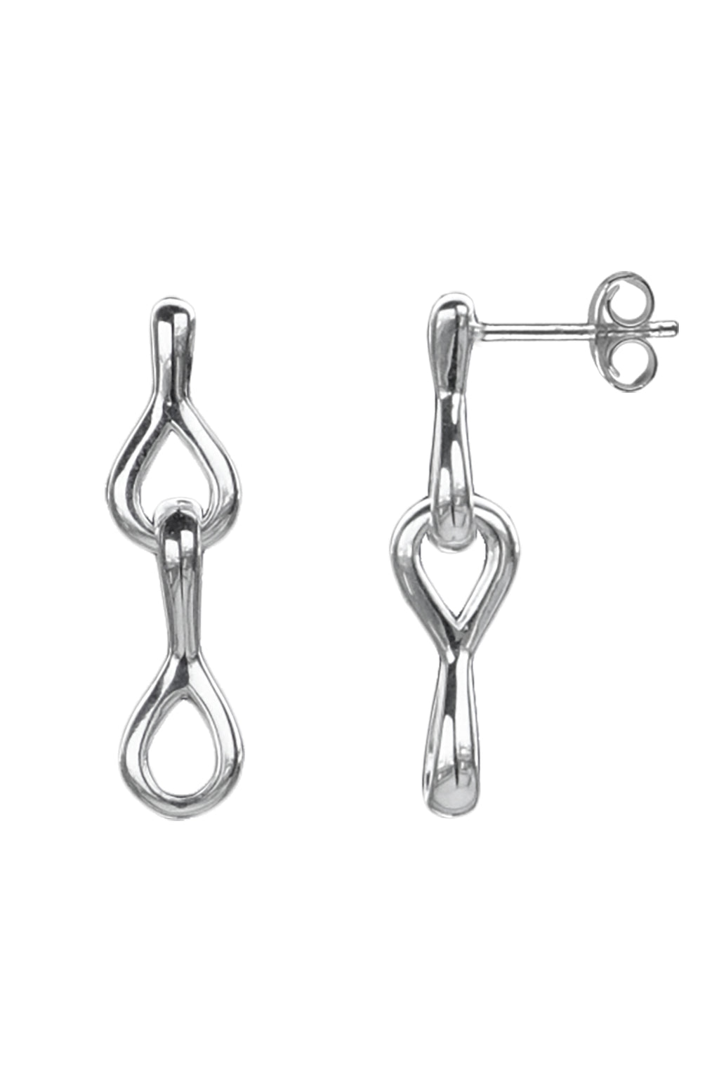 Sterling Silver Keyhole Earrings