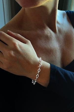 Sterling Silver Keyhole Bracelet