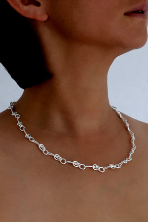 Silver Bowline Necklace