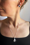 Silver Folded Pendant & Chain
