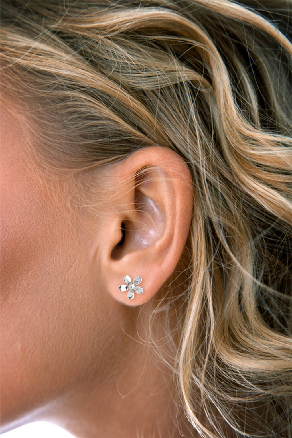 Sterling Silver Flower Earrings