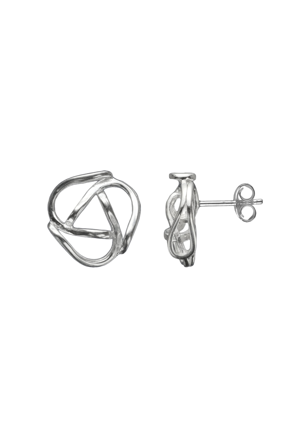 Silver Open Knot Earrings