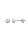 Sparkling Cubic Zirconia Stud Earrings in Silver