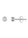 Sparkling Cubic Zirconia Stud Earrings in Silver