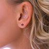 White Gold Faceted Stud Earrings