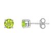 White Gold Faceted Stud Earrings