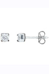 Cubic Zirconia Claw-Set Stud Earrings in Silver