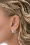 Silver Fluted Hoop Earrings