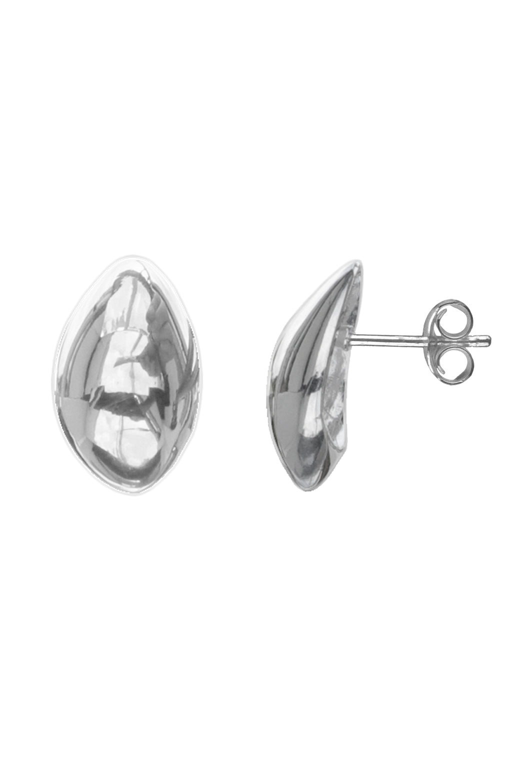 Sterling Silver Nut Stud Earrings