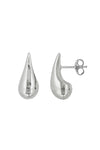 Silver Polished Teardrop Earrings