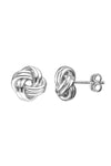 Silver Knot Earrings