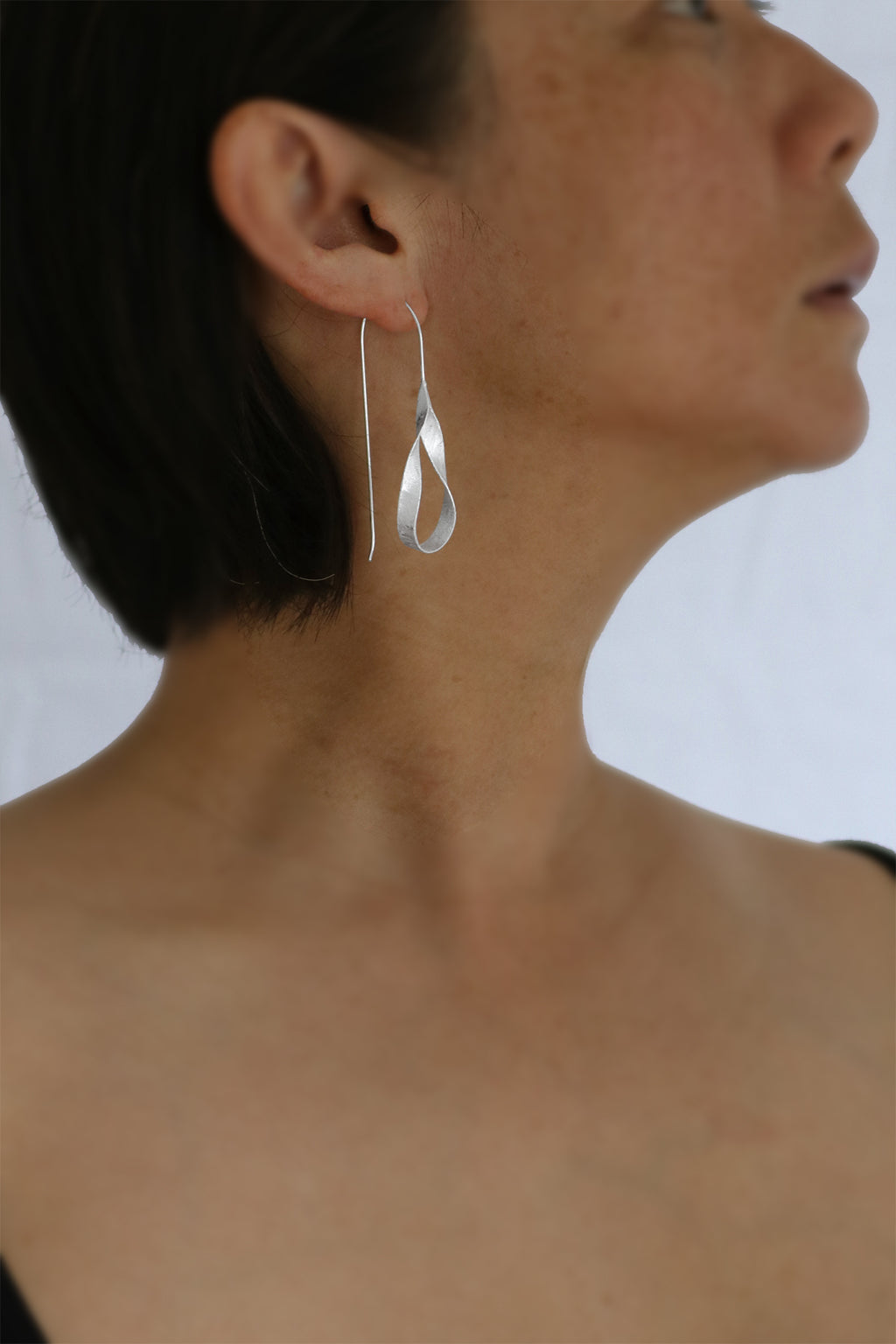 Silver Loop Drop Earrings