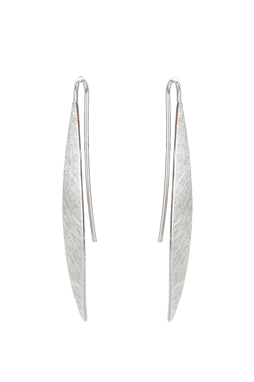 Silver Slim Drop Earrings