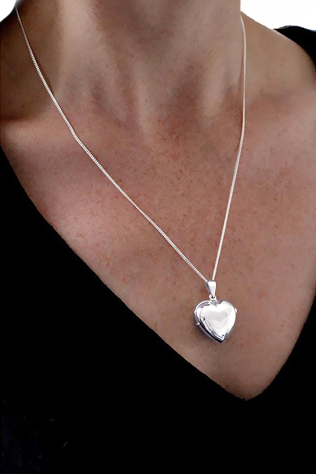 Silver Heart Locket Pendant