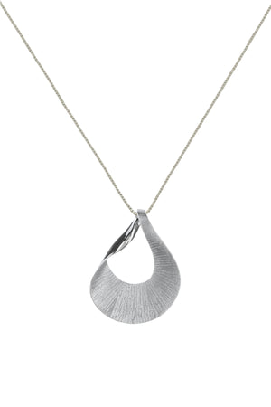 Sterling Silver Fluted Pendant