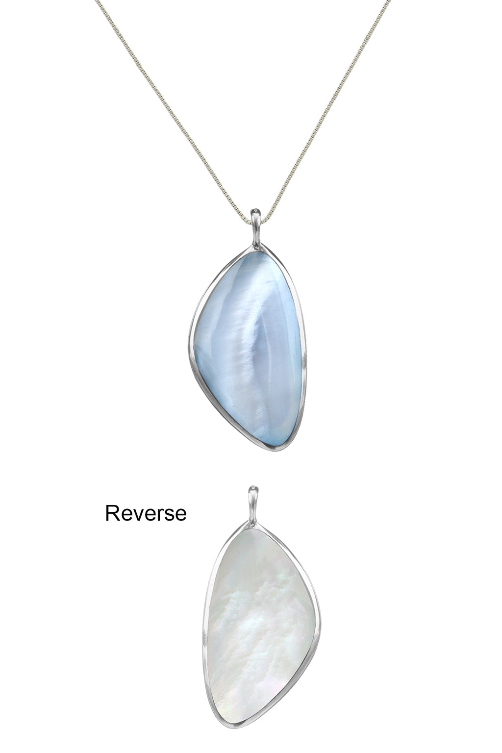 Double-Sided Shell Pendant & Chain