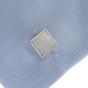 Silver Square Stone Cufflinks