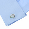 Oval Stone Chain Cufflinks