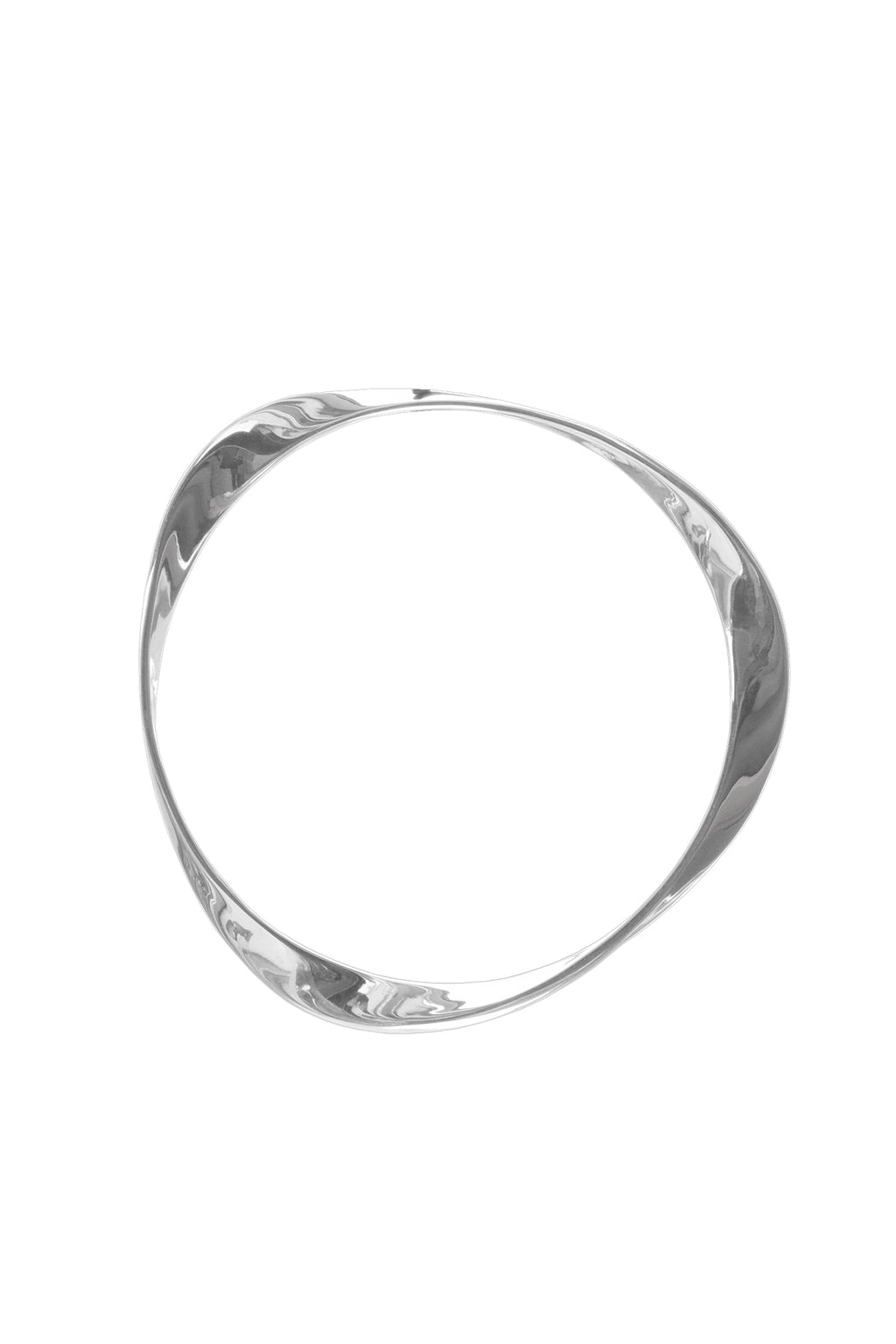 Silver Twisted Triangle Bangle