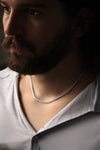 Silver Slim Popcorn Chain Necklace