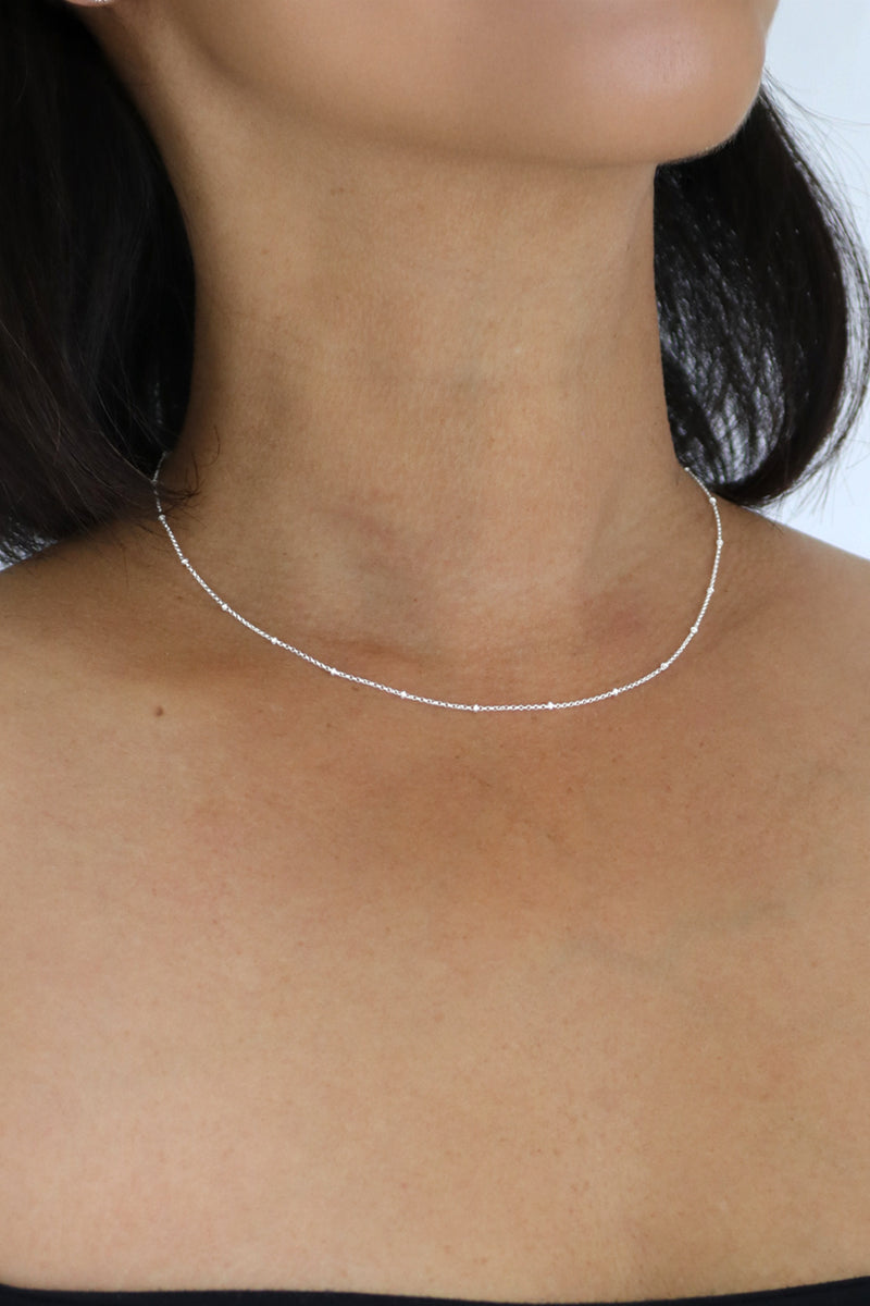 Silver Chain with Beads