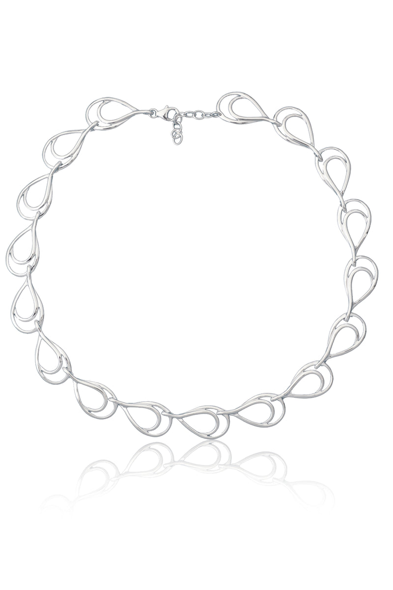 Double Loop Silver Necklet