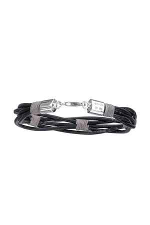Leather Bracelet with Sterling Silver Fittings