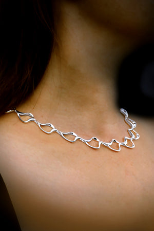 Silver Open Collar Necklace