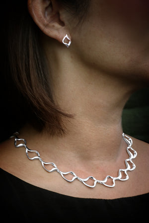 Silver Open Collar Necklace