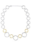 Silver/Gold Open Circles Necklace