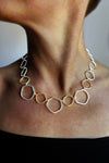 Silver/Gold Open Circles Necklace