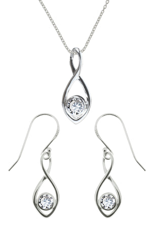 Silver Pendant & Earrings Set