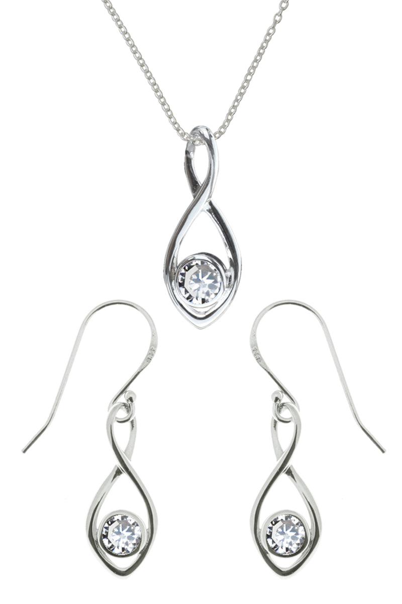 Silver Pendant & Earrings Set
