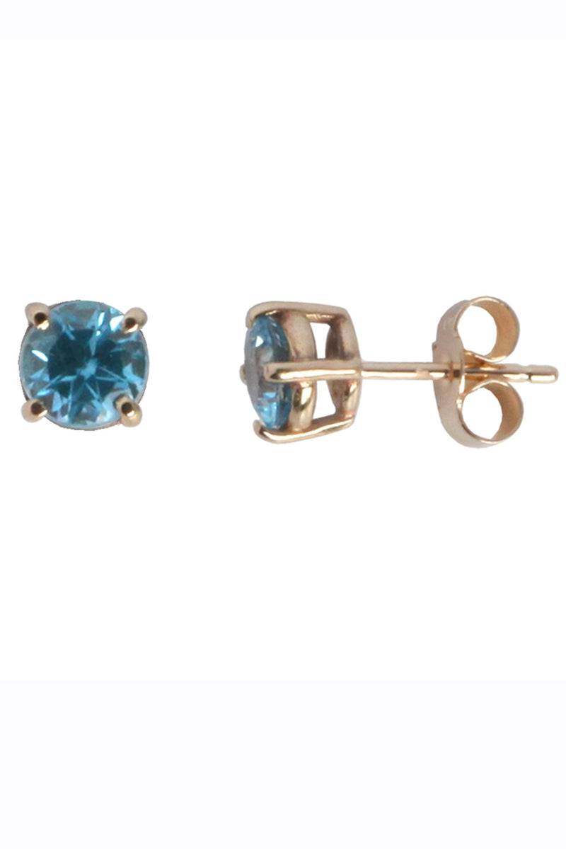 9ct Gold Stud Earrings with Semi-Precious Stones