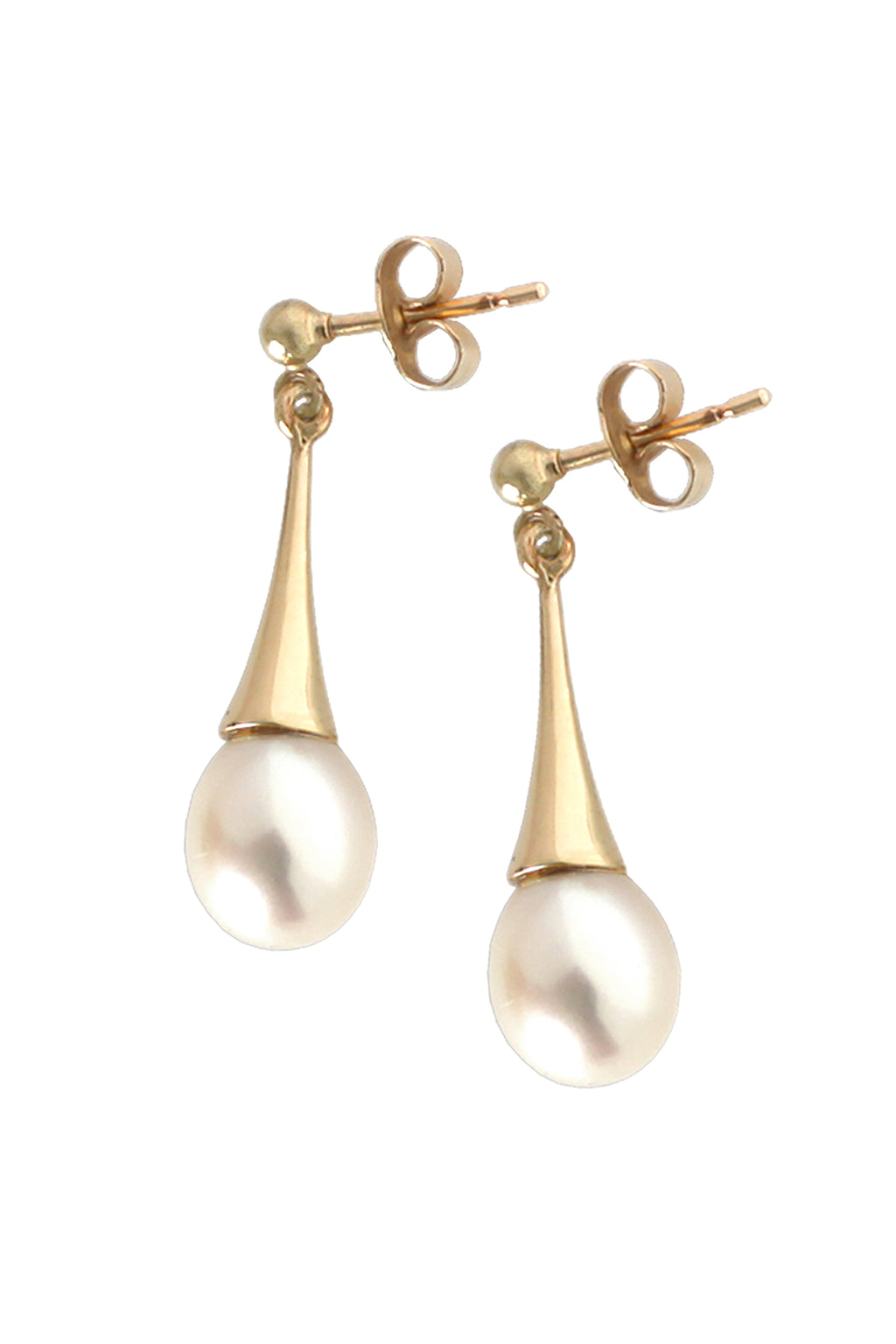9ct Gold Earring FW Pearl Drops