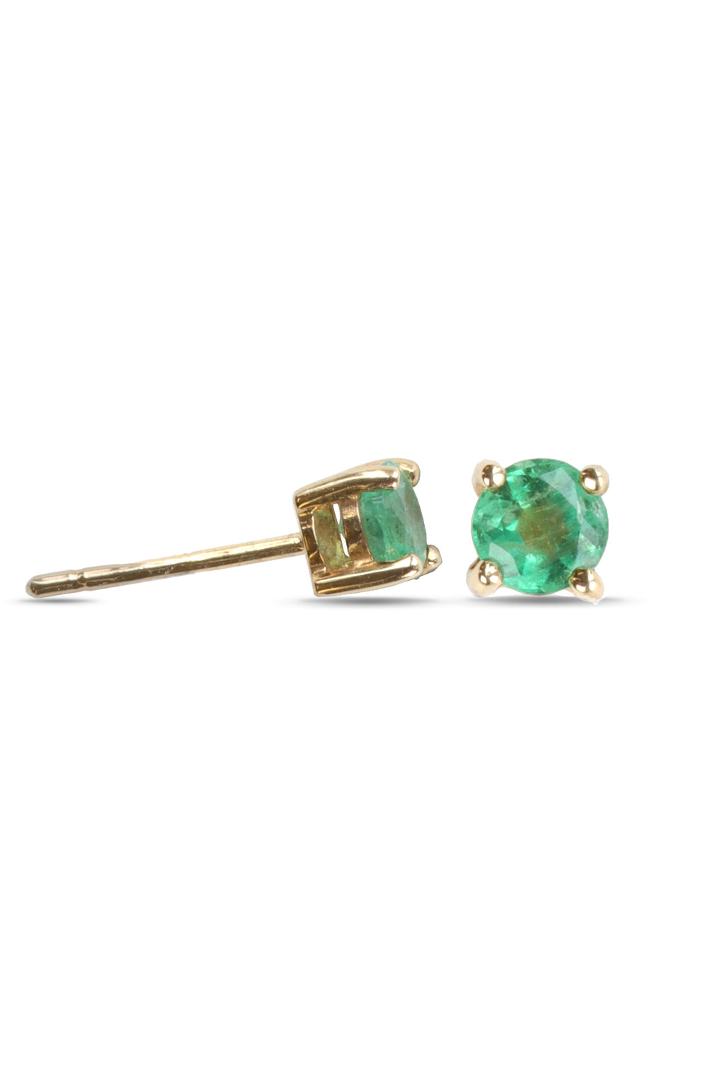 9ct Gold Stud Emerald Earring