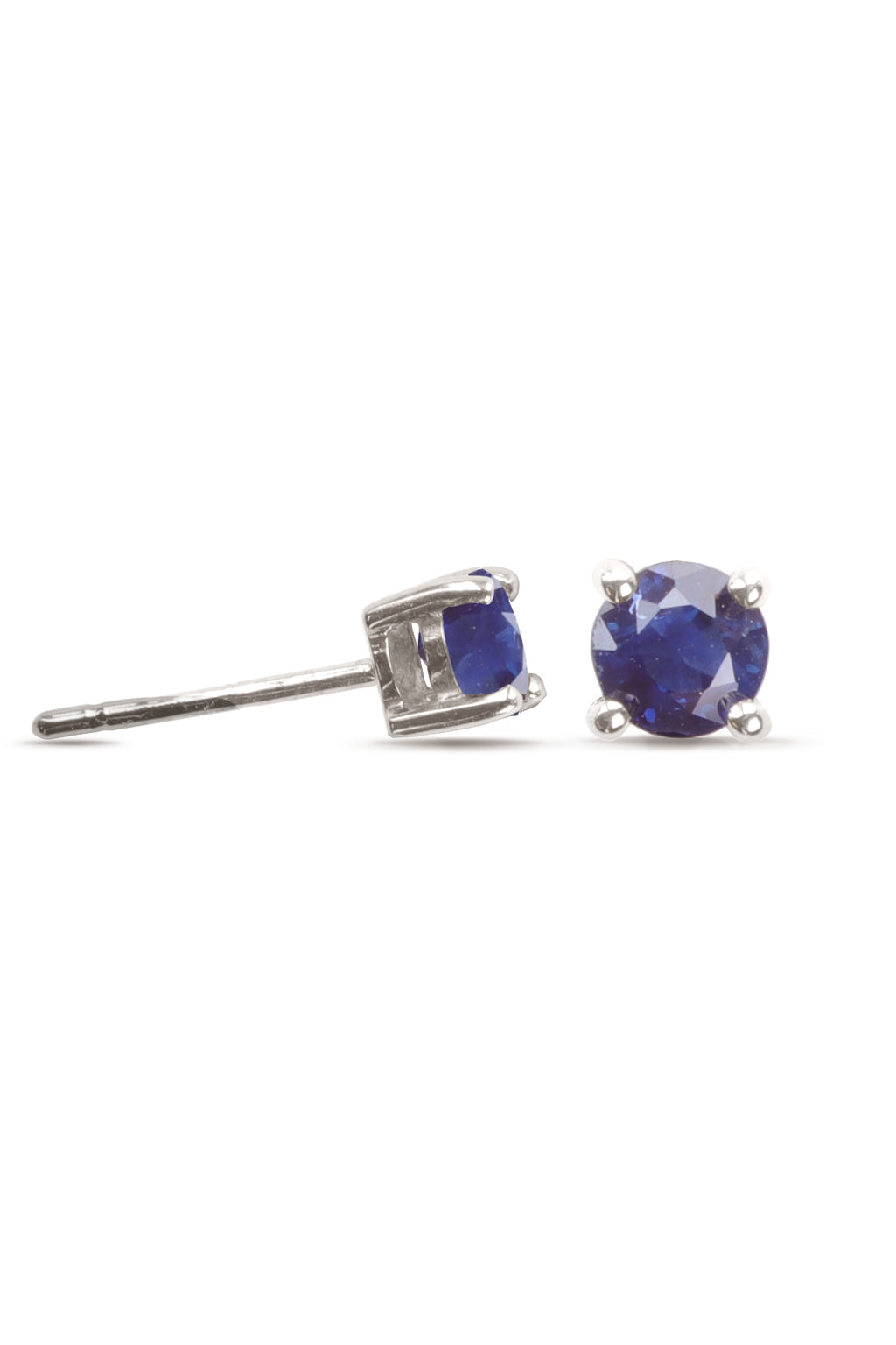 9ct White Gold Sapphire Earring
