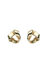 Gold Folded Triangle Stud Earring