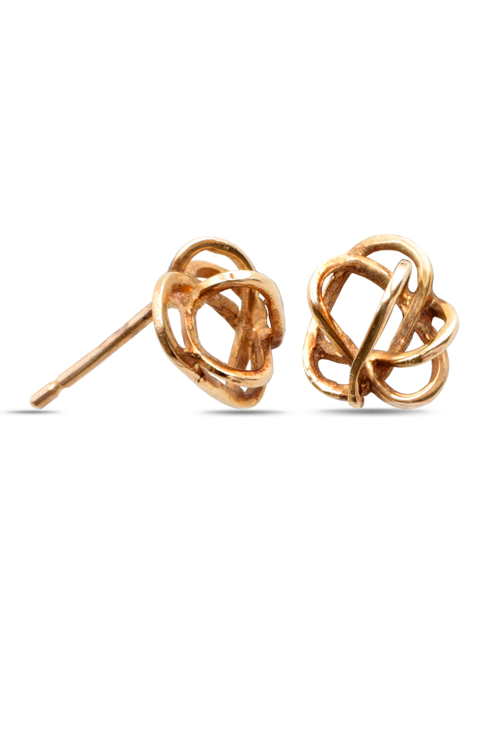 9ct Gold Squiggle Stud Earrings