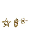 Gold Star Stud Earrings | Nina B Jewellery